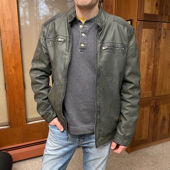 Nwot Xray Jeans Faux Leather Jacket Xl 